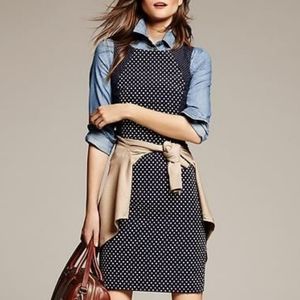 Banana Republic Polka Dot Sheath Dress 10 12
